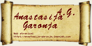 Anastasija Garonja vizit kartica